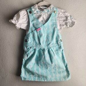 Vintage Oshkosh B'Gosh Set Skirtall Ribbon Bow Size 3T